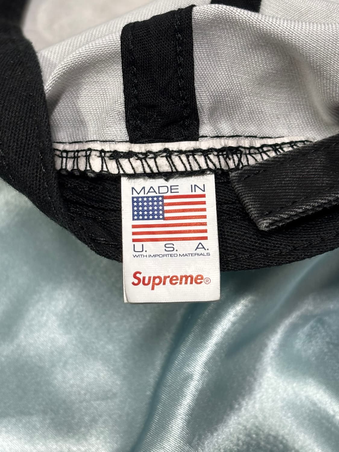 슈프림 6패널 블랙 캠프캡 상품이미지7