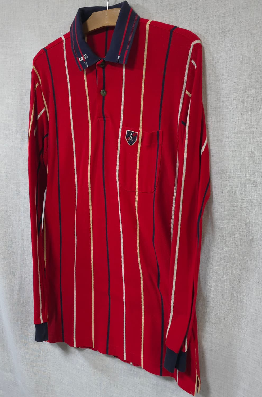 먼싱웨어 정품 PK카라 폴로 티셔츠 긴팔 골프 스트라이프 95  상품이미지4