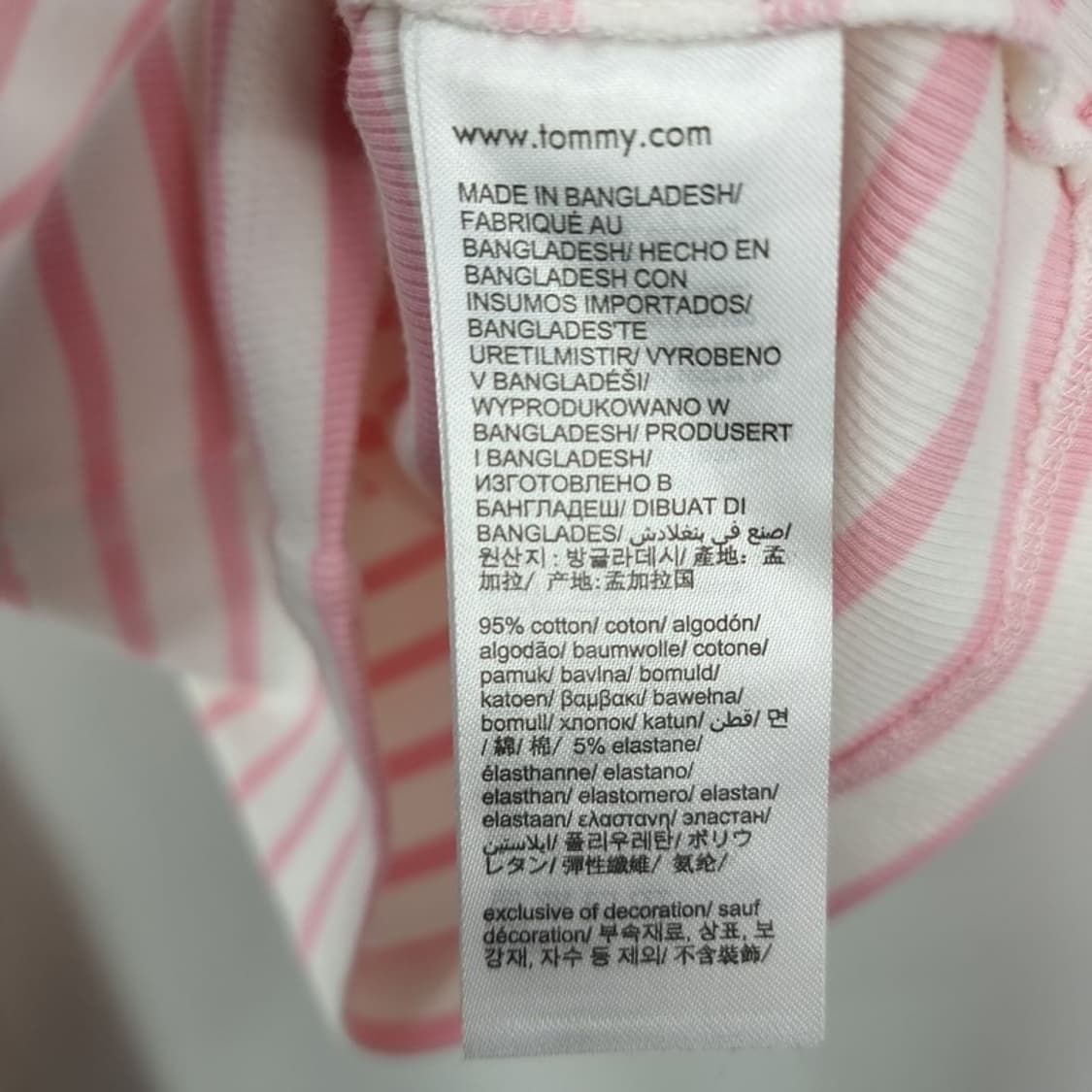 [타미힐피거] 로고 자수 스트라이프 보트넥 롱슬리브 긴팔티 M19128 상품이미지8