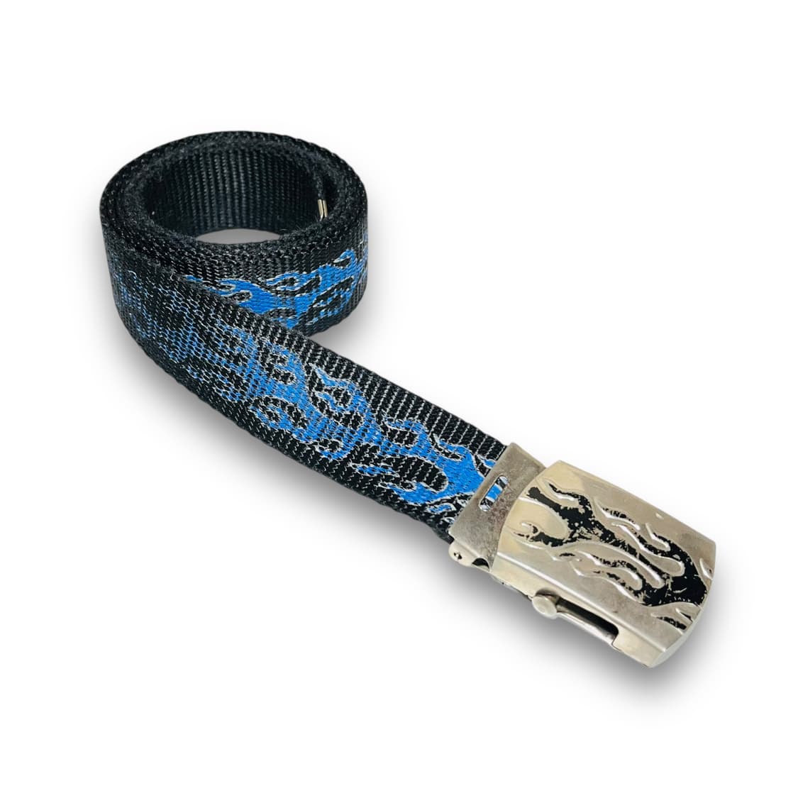 펑크 블루 플레임 웨빙 모드 빈티지 벨트 상품이미지1