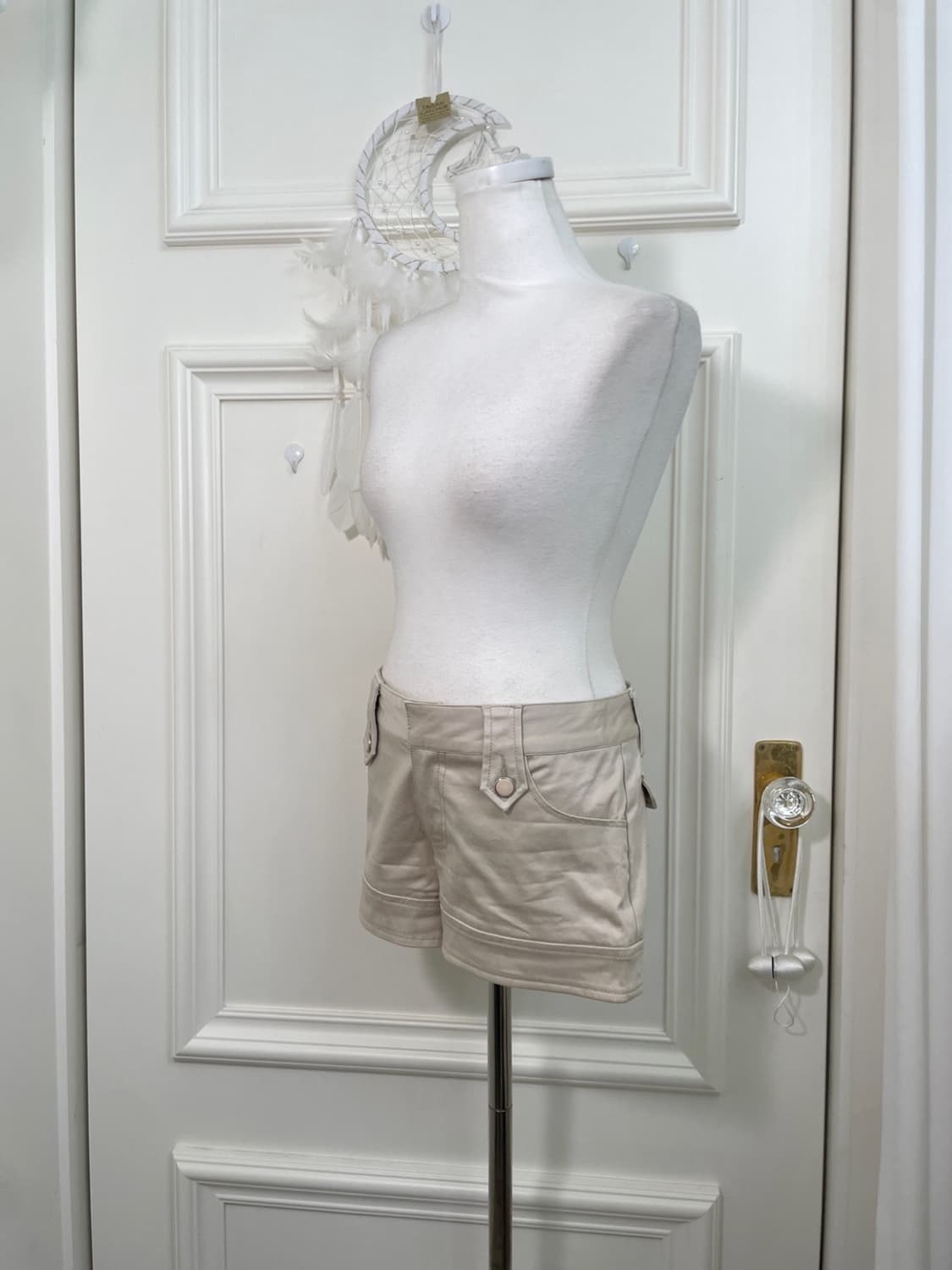 creambeige button point mini pants 상품이미지2