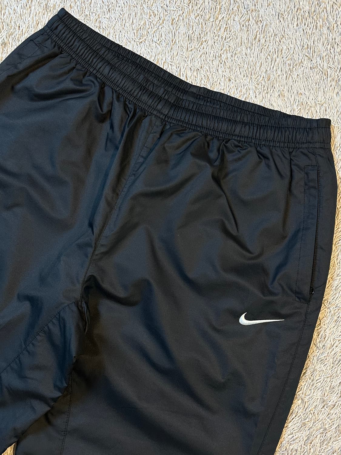 00's 나이키 올드스쿨 스우시 나일론 트랙팬츠 블랙 상품이미지1