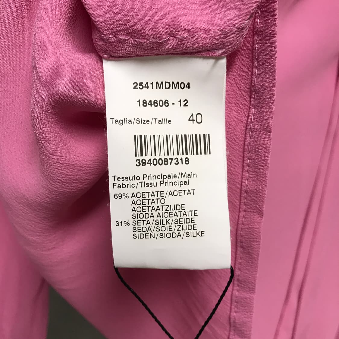 MSGM 실크 혼방 블라우스 핑크 40(W) 상품이미지5