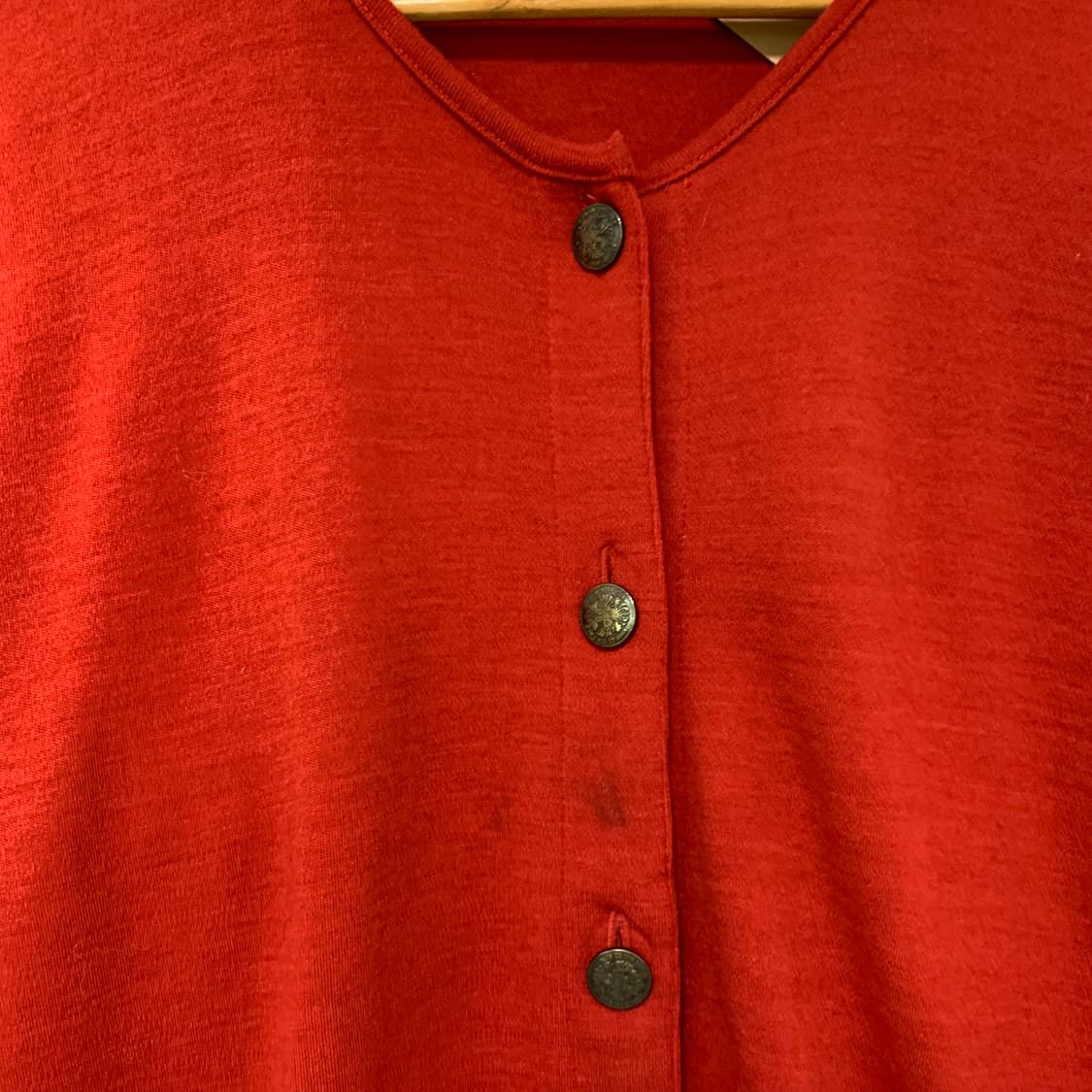이세이미야케 앤틱 버튼 가디건 레드 9 사이즈 일본빈티지 상품이미지4