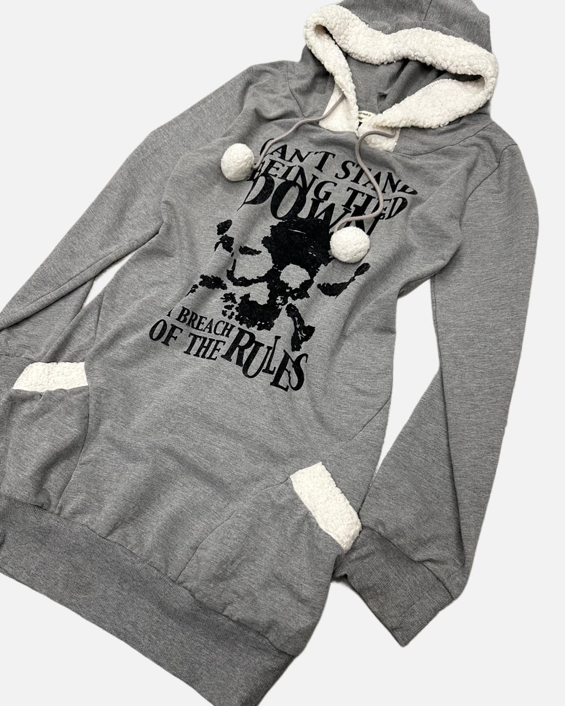 grey skull pocket hood dress 상품이미지2