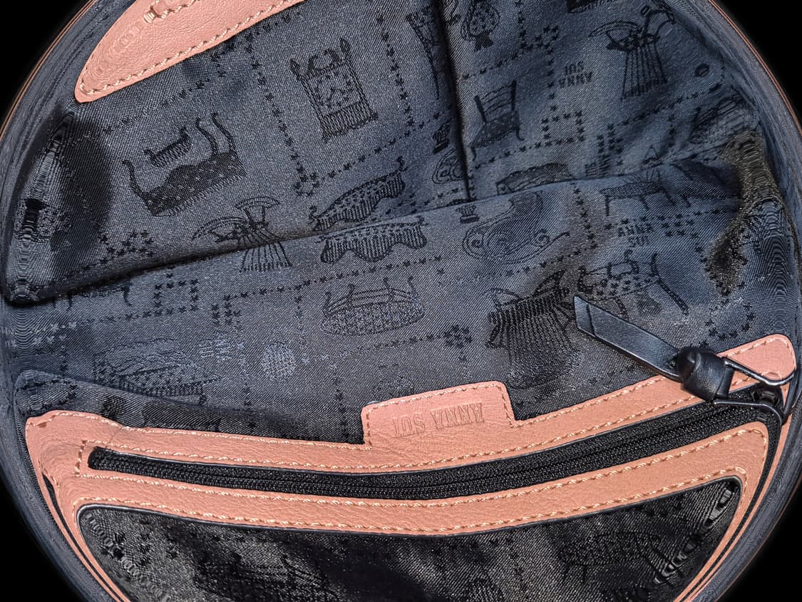 Anna Sui y2k coral peach leather Bag 상품이미지3