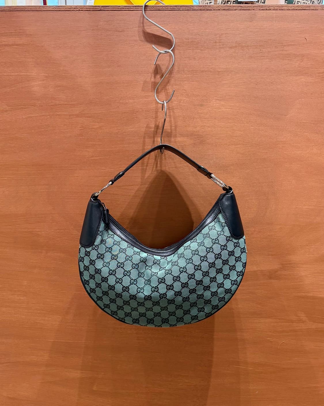 구찌 그린 자카드 호보 숄더백 상품이미지1