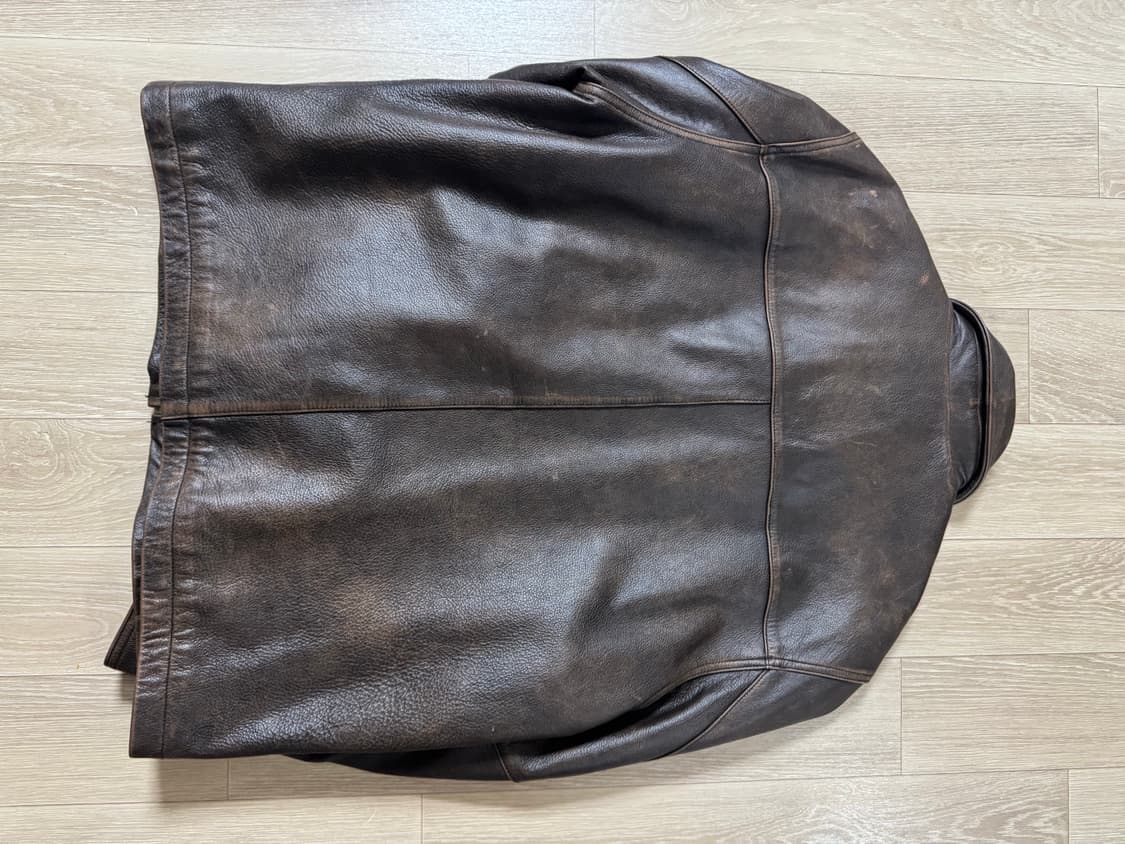 L 아메리칸이글 스포츠 브라운 레더 자켓 /뉴스보이맛 더블알엘 상품이미지9