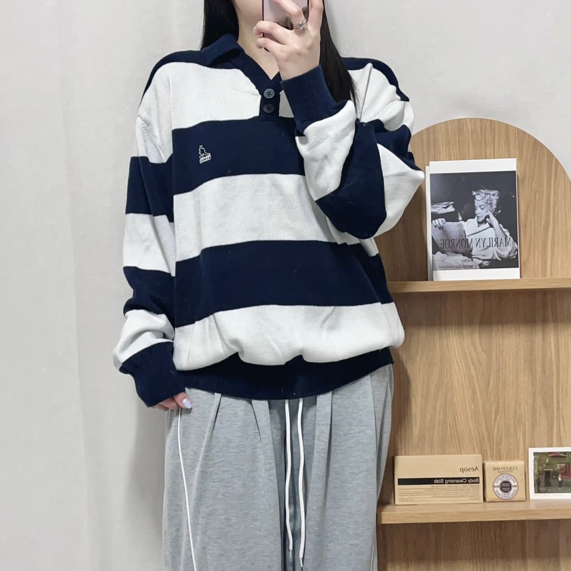 [정품] 캉골 단가라 카라 니트 [ M ] 상품이미지2