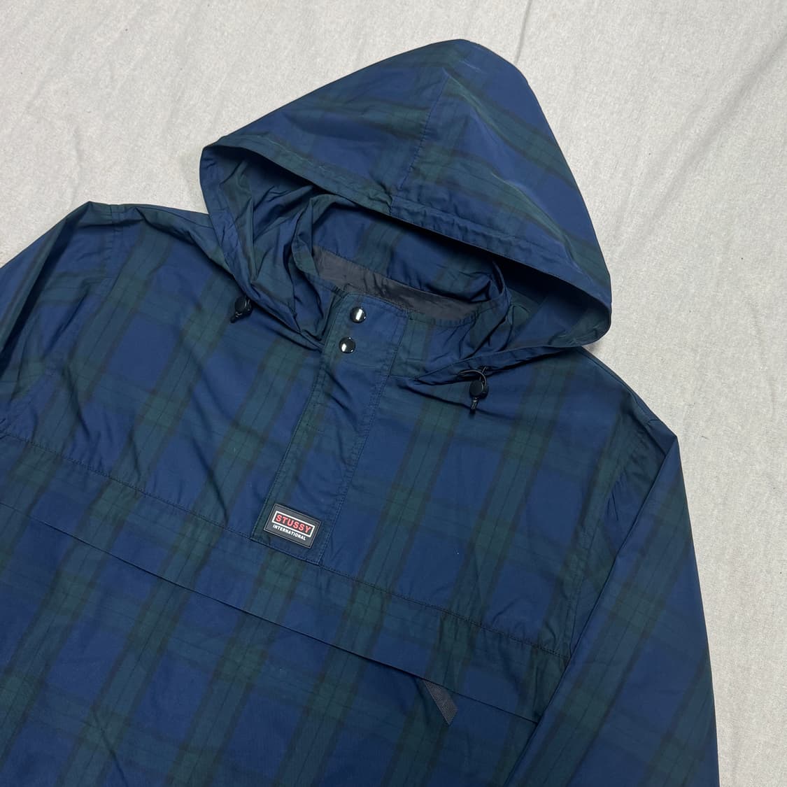 스투시 타탄 체크 아노락 바람막이 L 상품이미지2