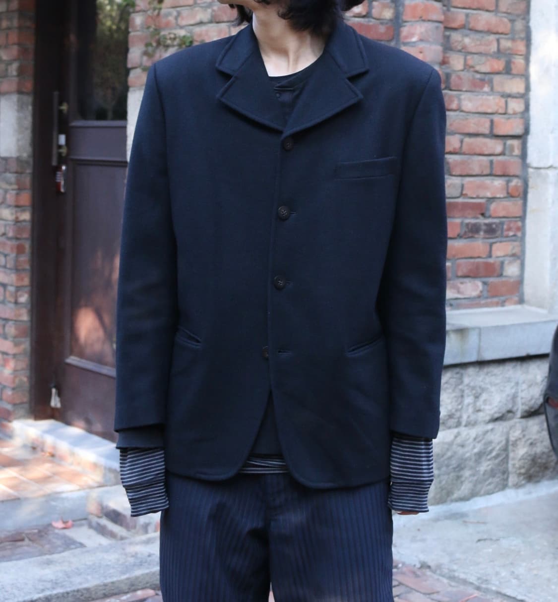 꼼데가르송 트리콧 블랙 울 블레이저 상품이미지1