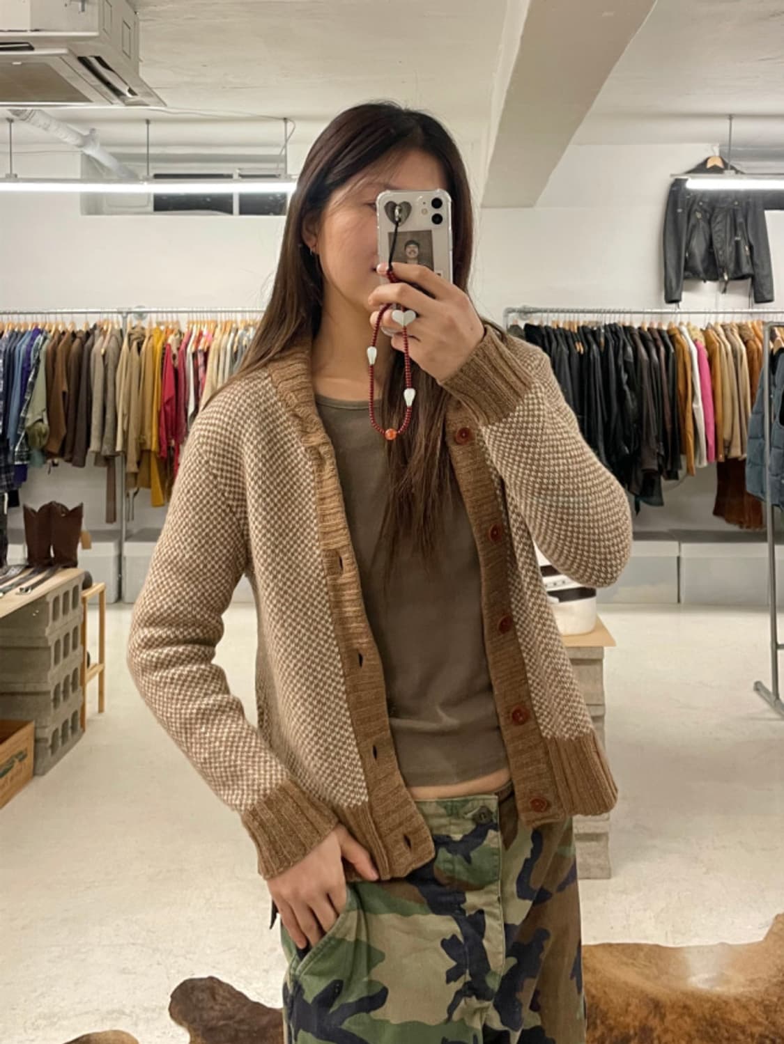 BEAMS BOY shawl collar cardigan 숄카라 가디건 상품이미지2