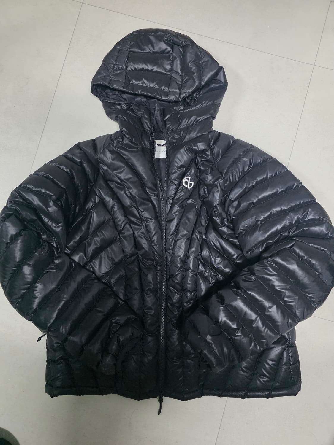 노매뉴얼 누베스 라이트덕다운글로시블랙 경량패딩 L사이즈 상품이미지2