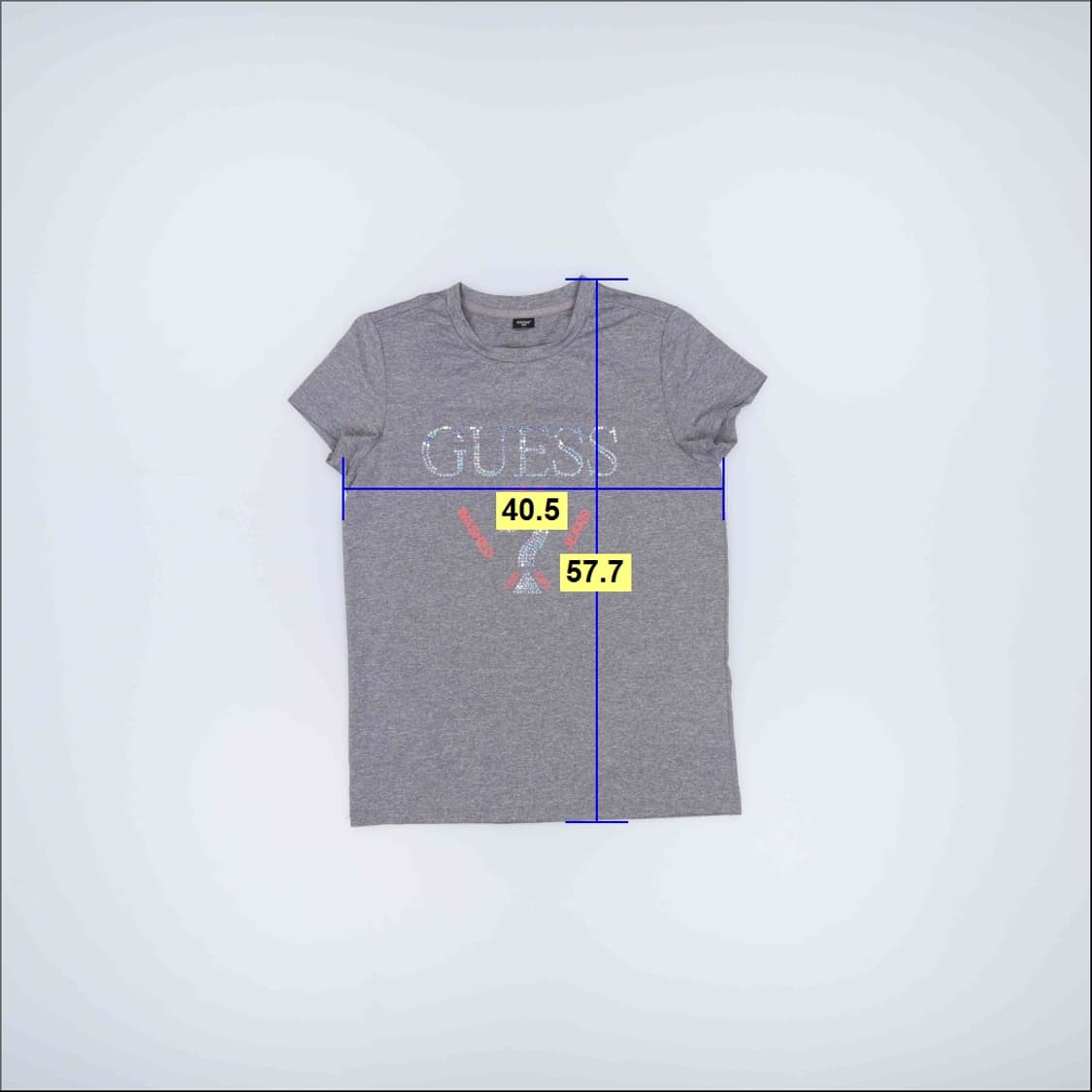 80-165 게스 여성 삼각로고 반팔티 0305H1 상품이미지5