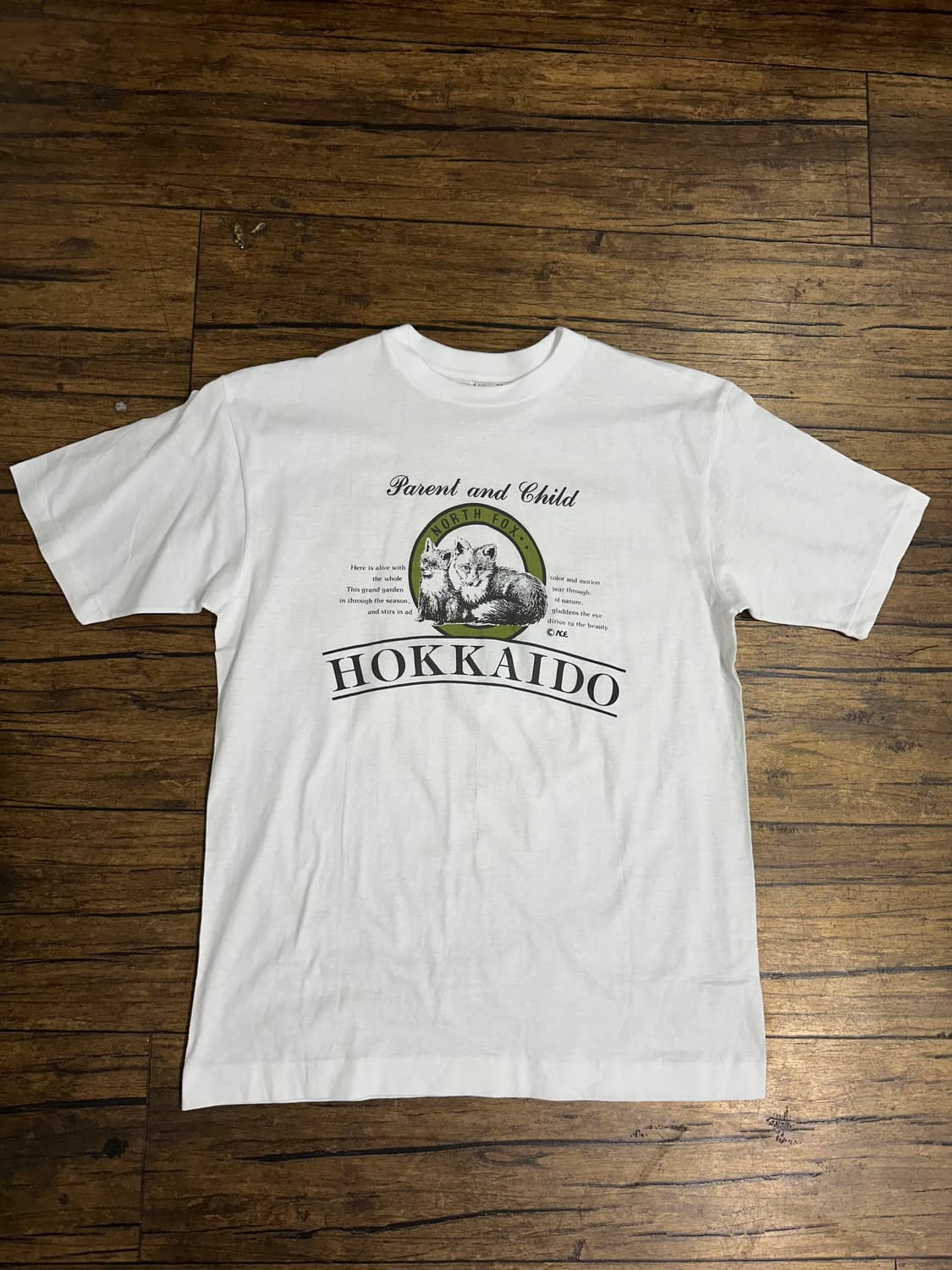 HOKKAIDO da Bear 여우 그래픽 일본티셔츠 새제품 M 상품이미지1