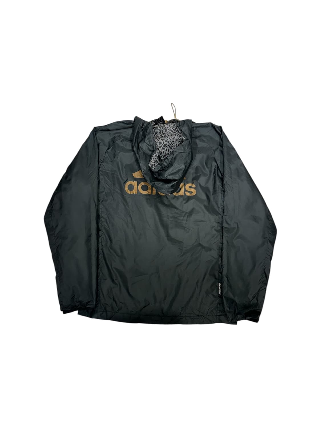 아디다스 블랙 골드 빅 로고 후드 바람막이 자켓 S 상품이미지5