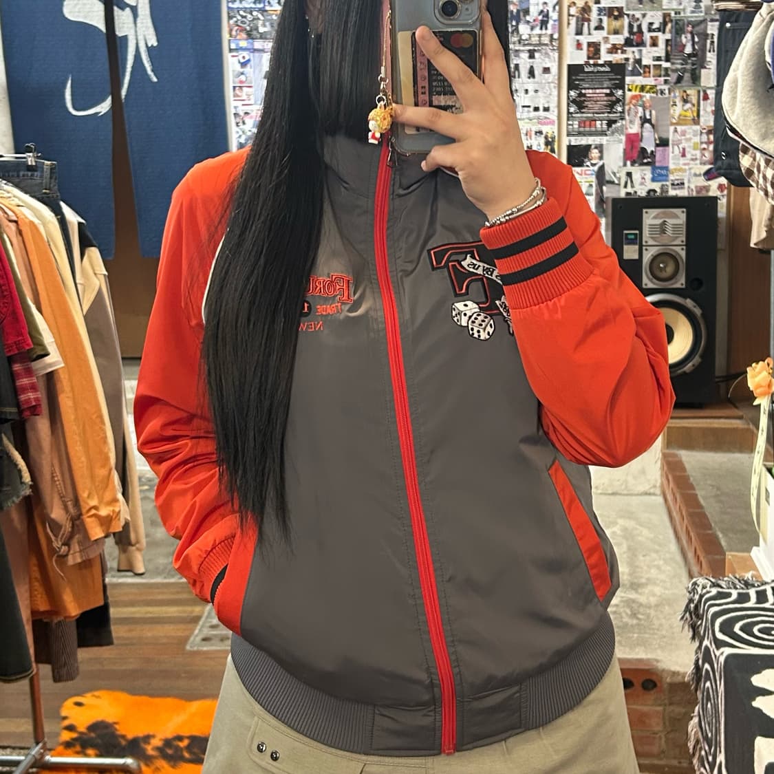 후부 자수 패치 바시티 자켓 상품이미지2