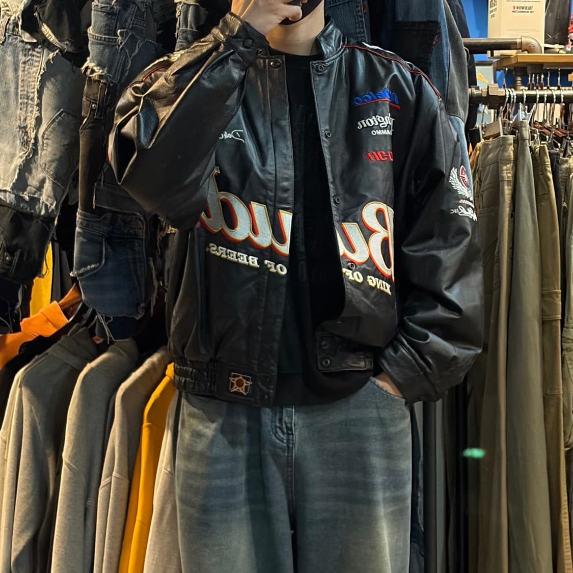 [No.9] JH Design 버드 와이저 레더 레이싱자켓 상품이미지7