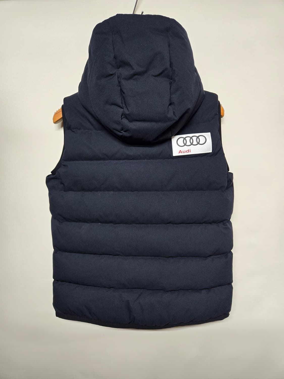 데상트 스위스 스키팀 패딩  조끼 네이비 후드 S 상품이미지2