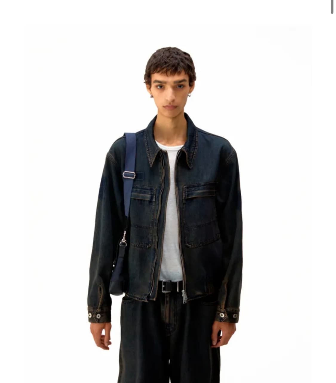 쿠어 틴트 데님 집업 자켓 (인디고브라운) M 상품이미지1