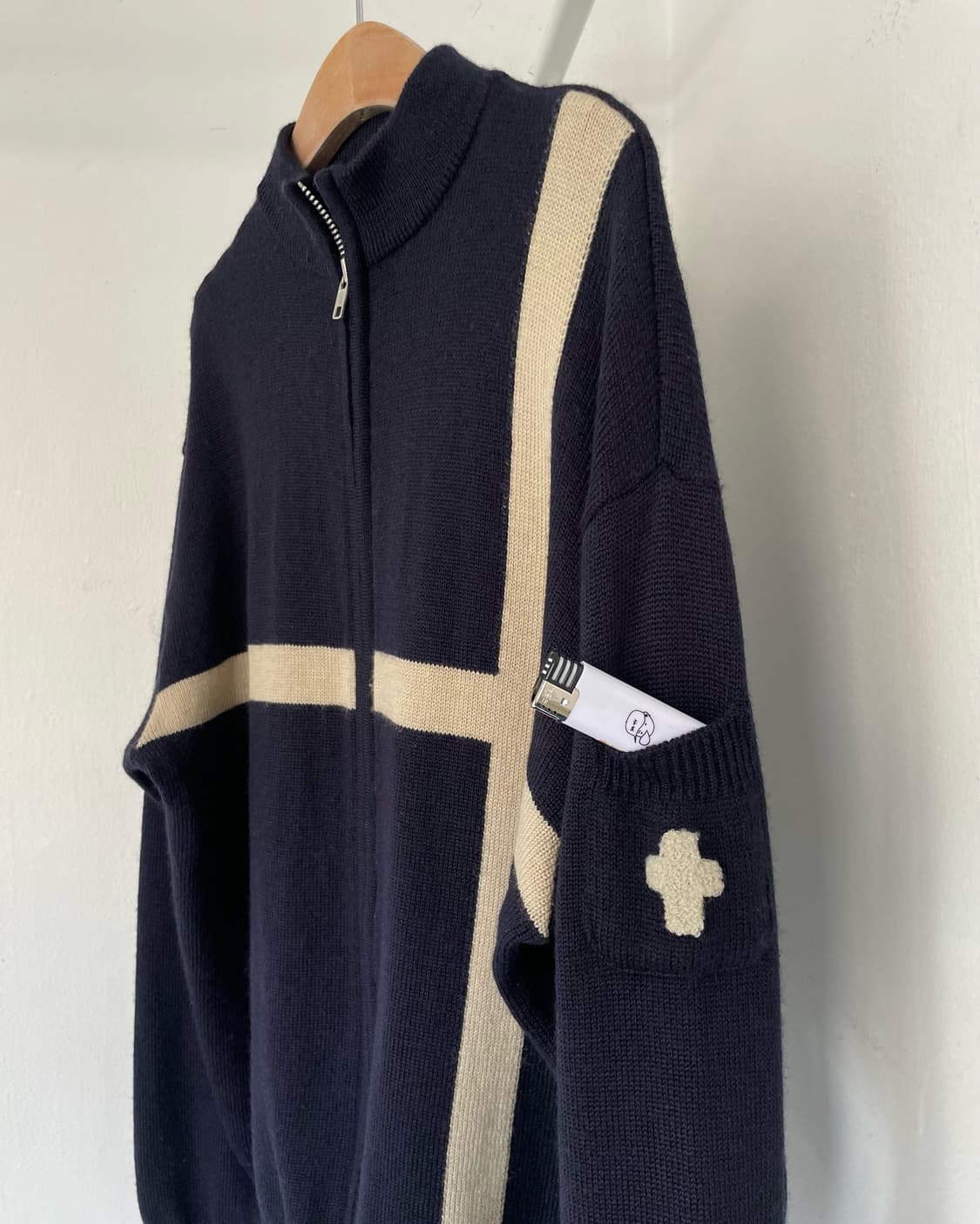 Vintage zip-up knit 상품이미지2