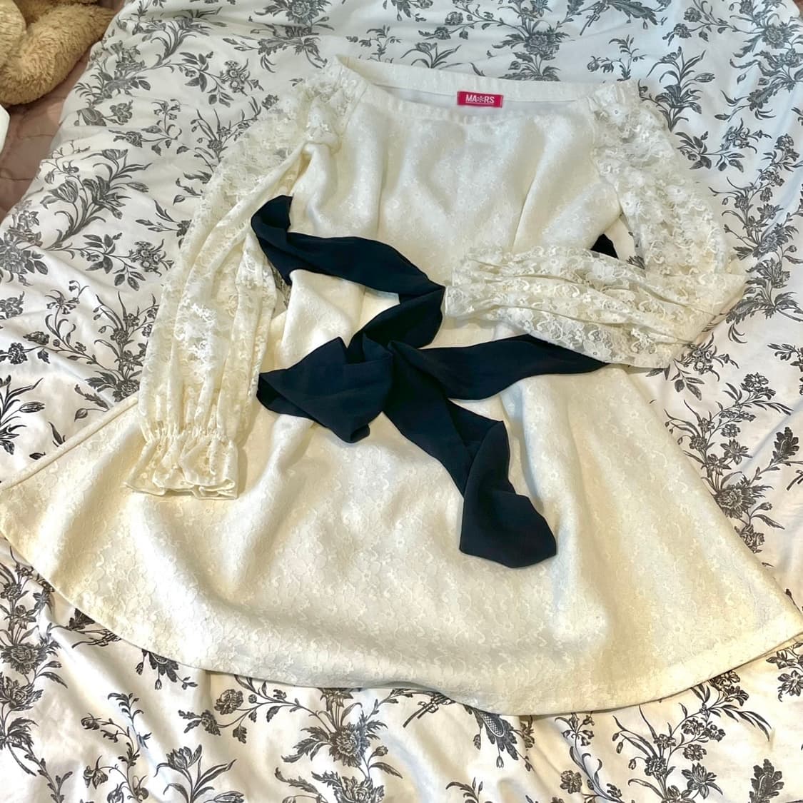 마즈 mars 레이스 리본 원피스 히메갸루 로걀 빈티지 양산형 지뢰계 상품이미지4