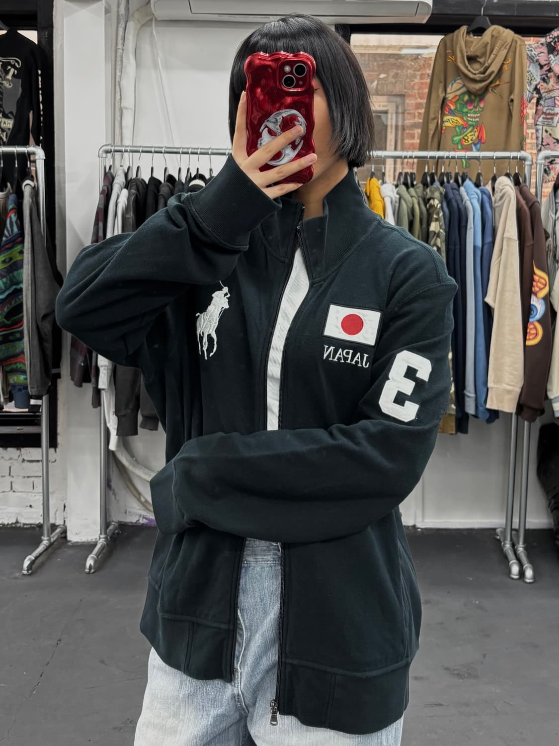 폴로 랄프로렌 빅포니 일본 플래그 집업 상품이미지4