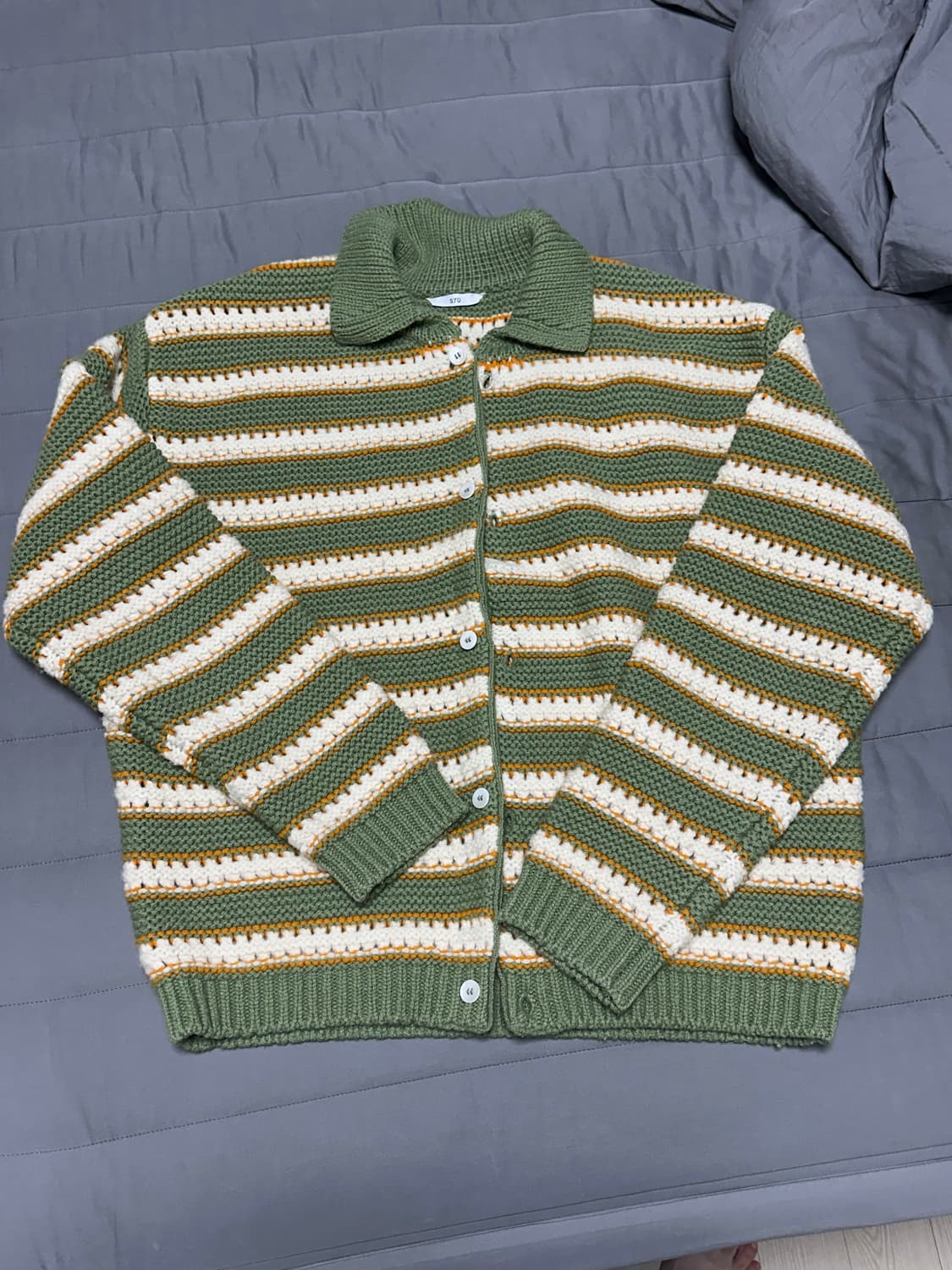 STU 스트라이프 가디건 상품이미지1