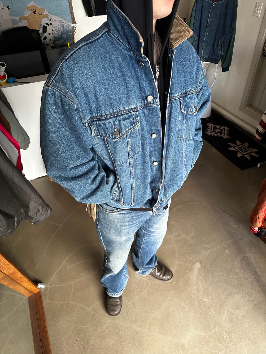 Wrangler HERO 코듀로이 카라 블랭킷 라이닝 데님 자켓 상품이미지2