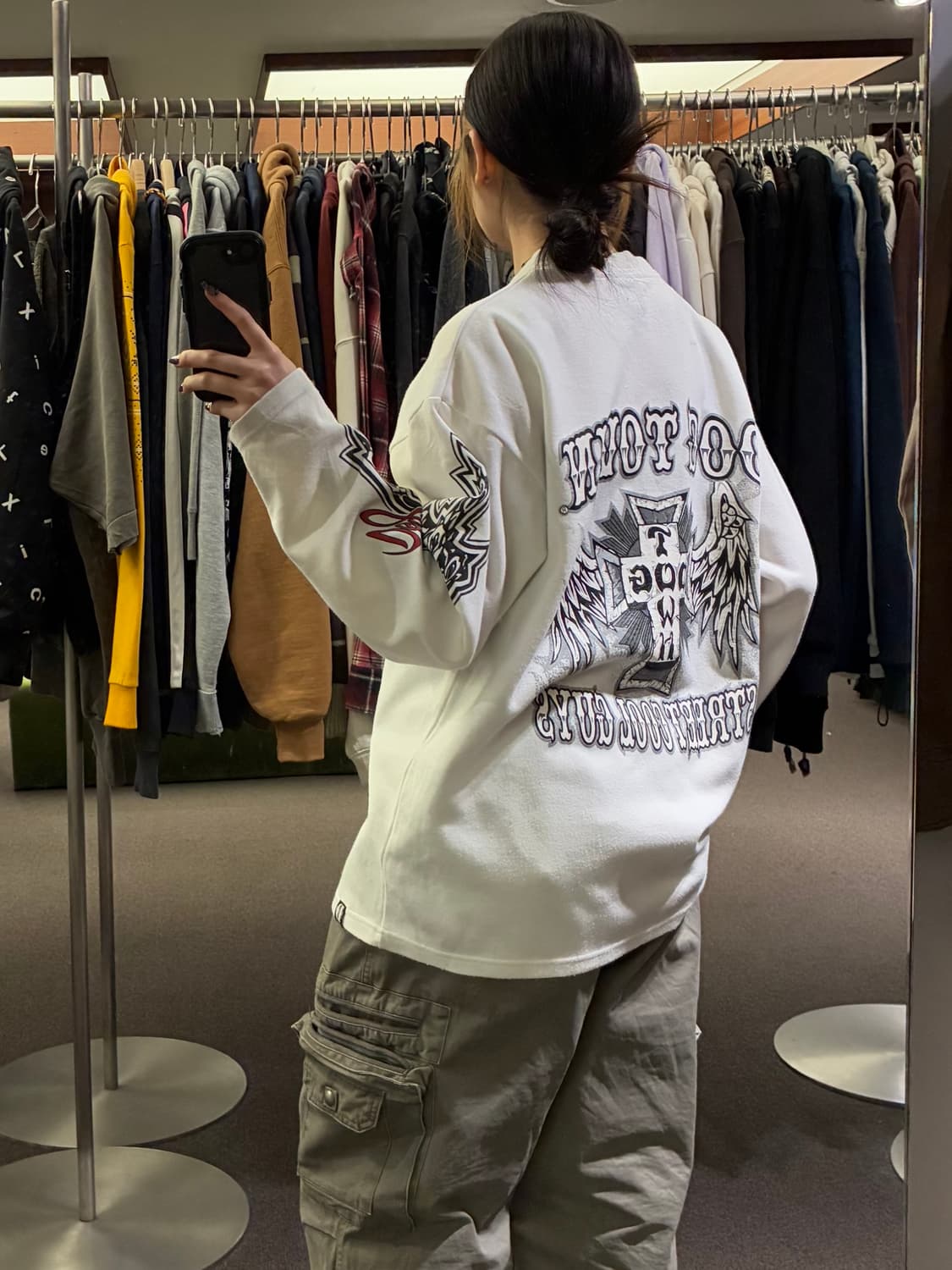 OS)DogTown 빈티지 그래픽 화이트 긴팔 상품이미지2