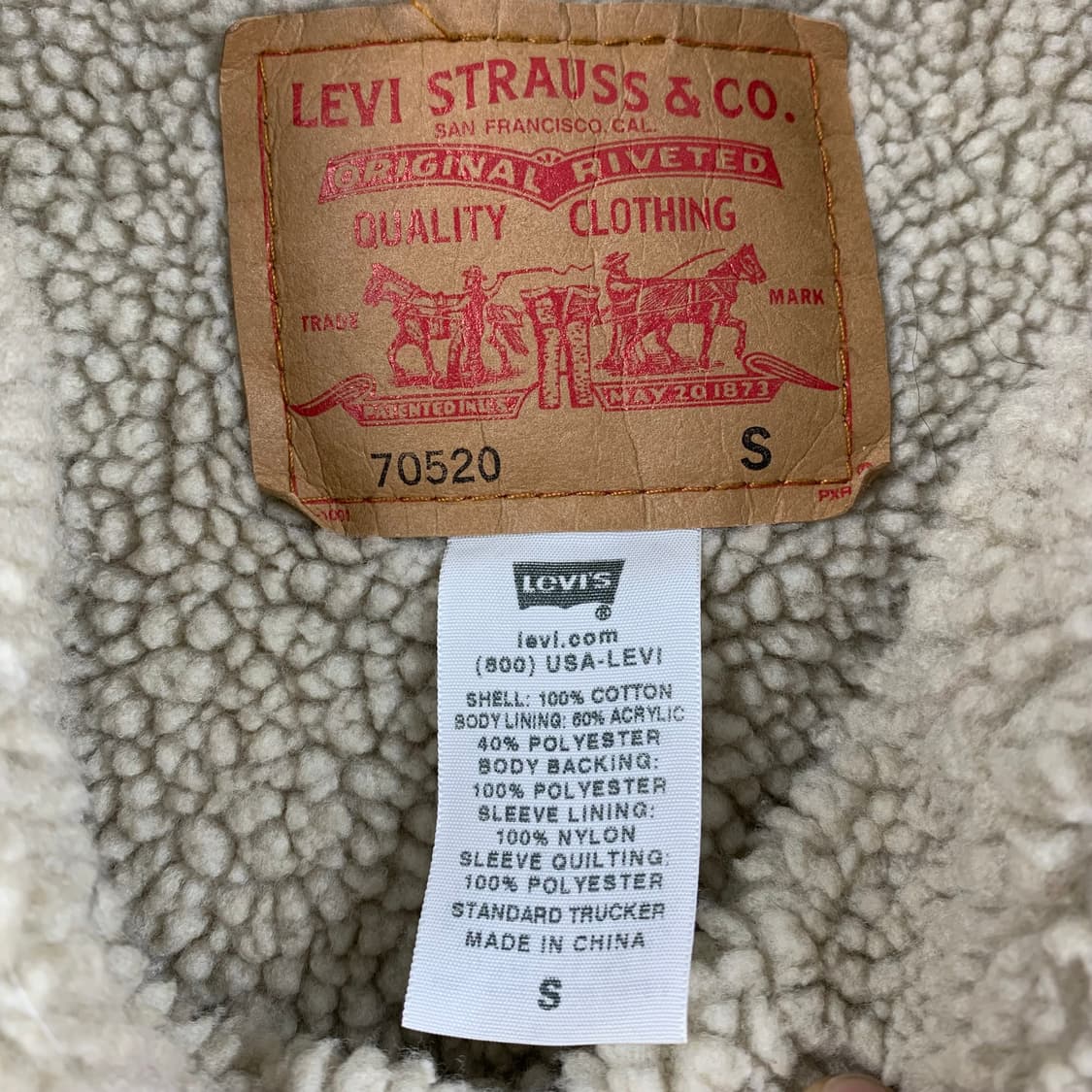 리바이스 레드텝 코듀로이 쉐르파 트러커 자켓 브라운 상품이미지7