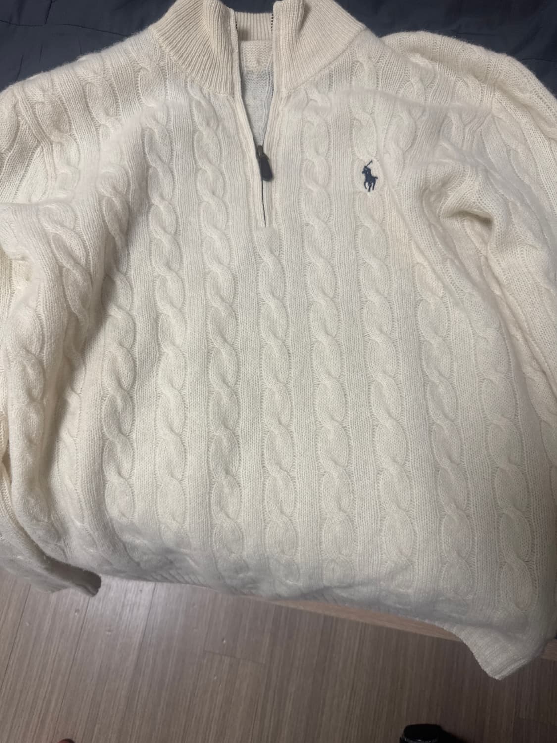 폴로 반집업 니트 상품이미지1