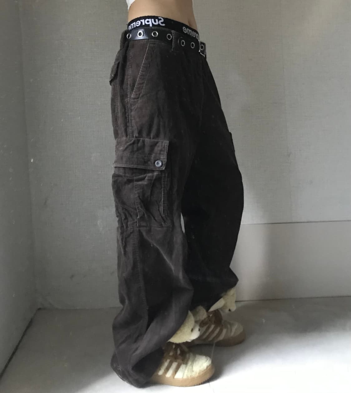 TBJ jeans 브라운 코듀로이 카고팬츠 상품이미지1