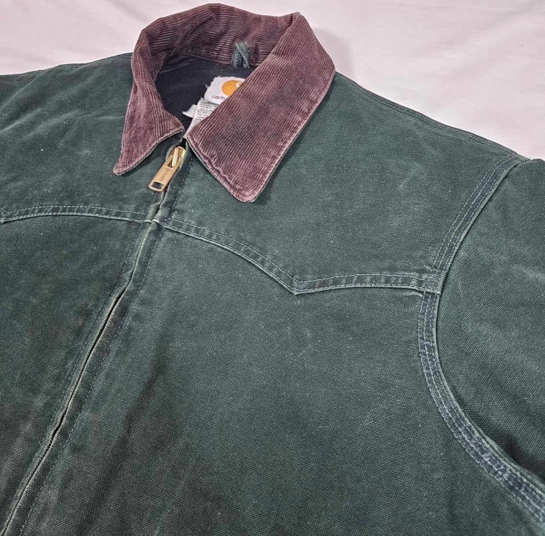 90s 칼하트 희귀컬러 다크그린 산타페 자켓 상품이미지2