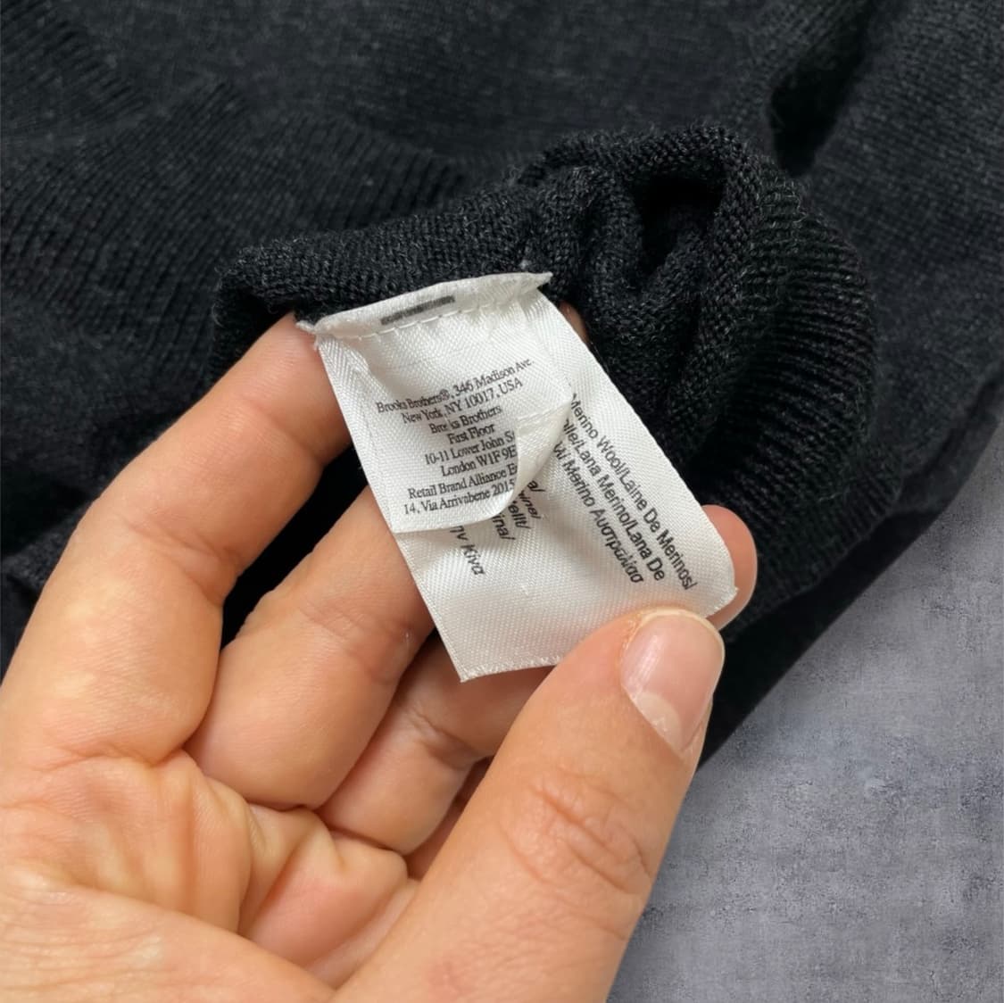 브룩스 브라더스 346 차콜 메리노울 터틀넥 니트 S  상품이미지4