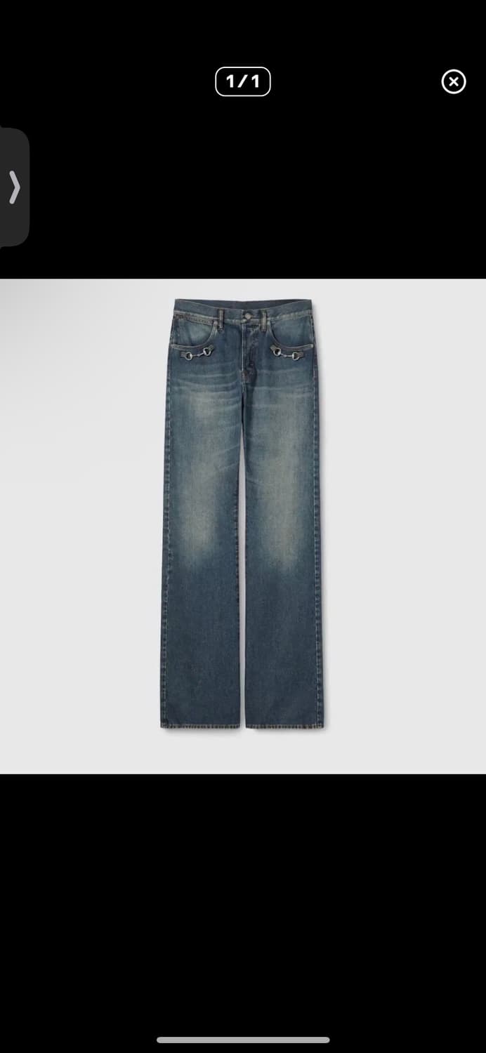 구찌 홀스빗 데님 팬츠 33 상품이미지1