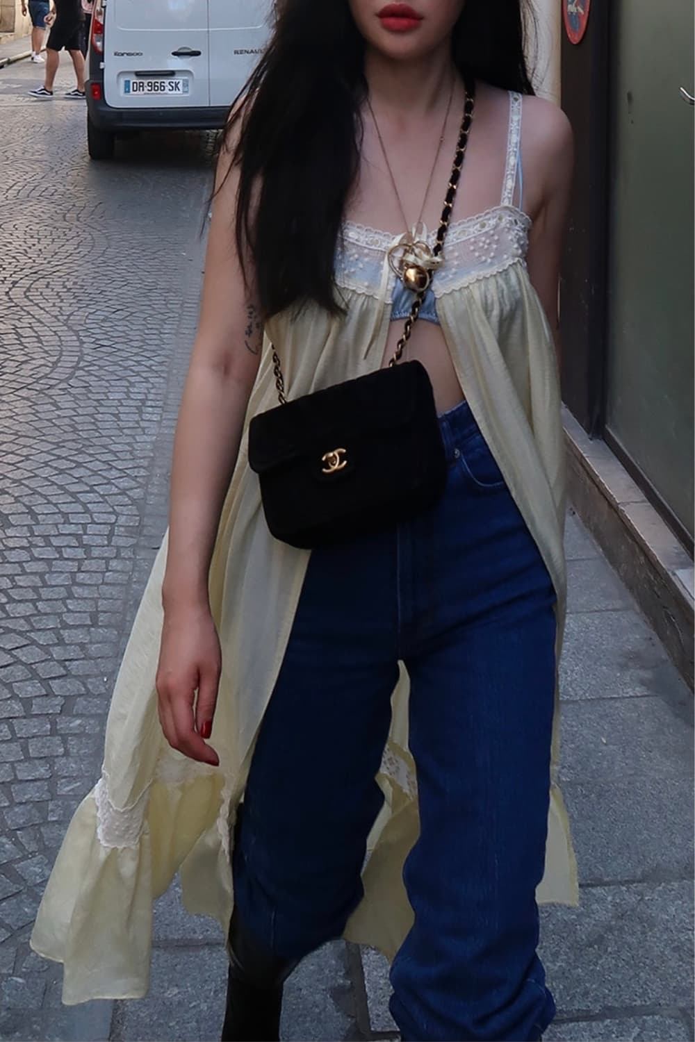 Lace Open Slip Dress 상품이미지3