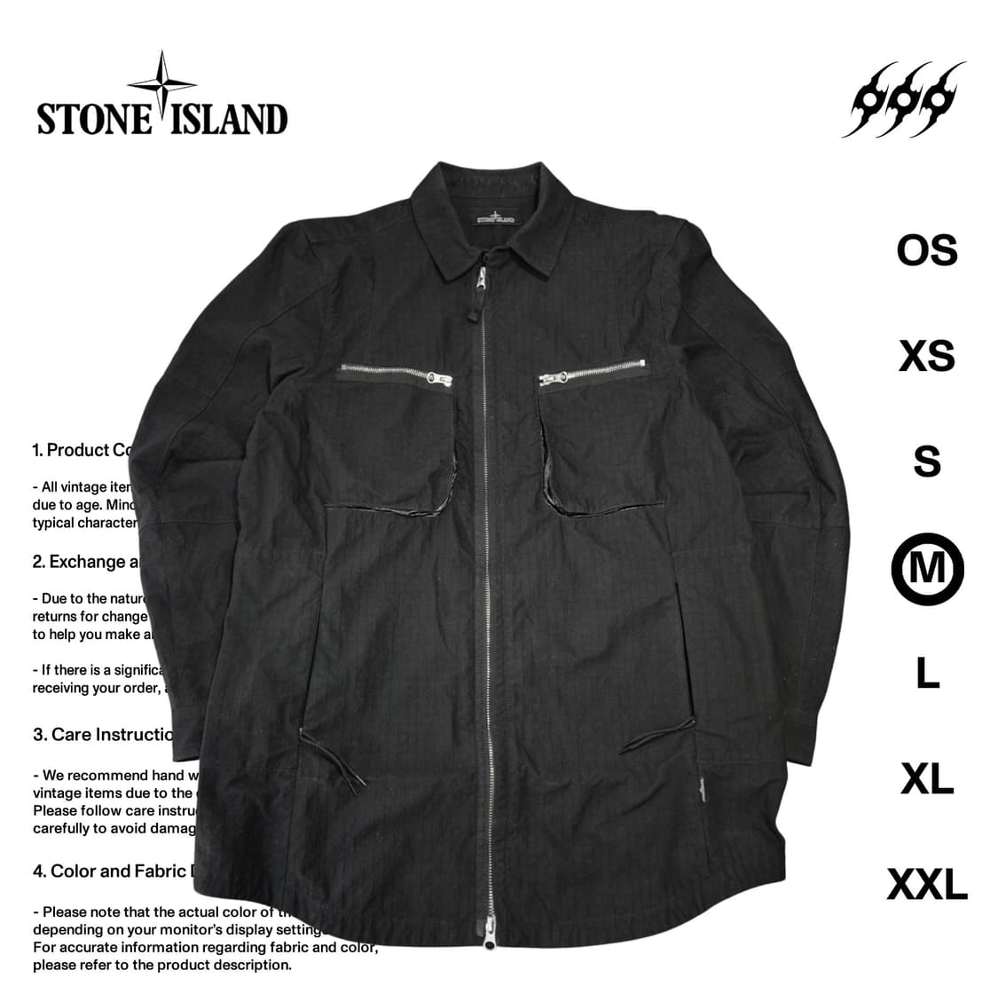 스톤아일랜드 쉐도우 프로젝트 나슬란 립스탑 M사이즈 자켓 상품이미지1