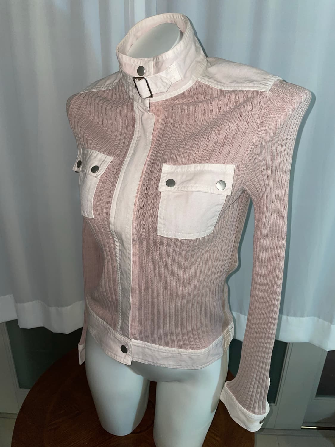 핑크 니트집업 상품이미지2