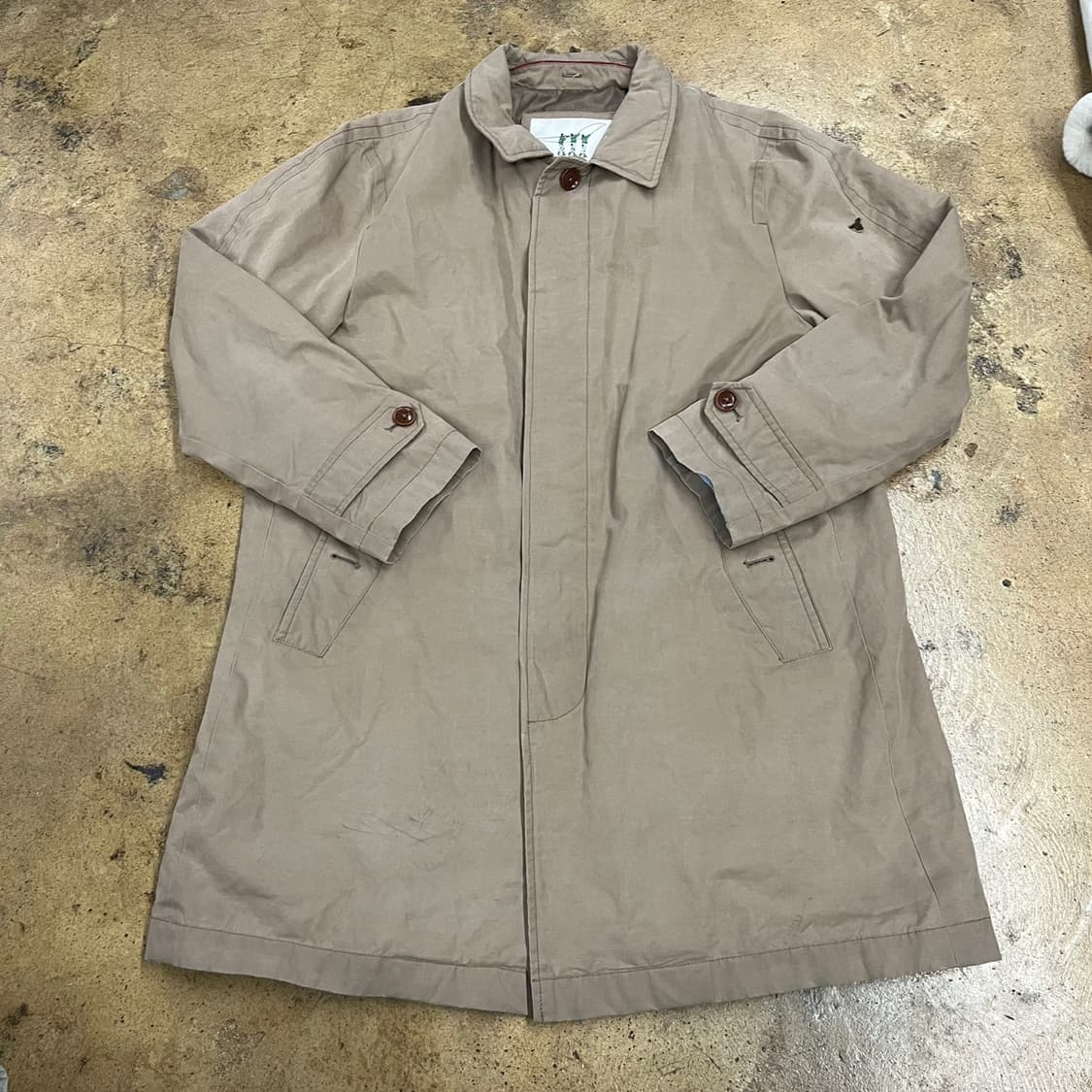 [정품/110] 헨리 코튼 베이지색 남성 코트 b18 상품이미지2