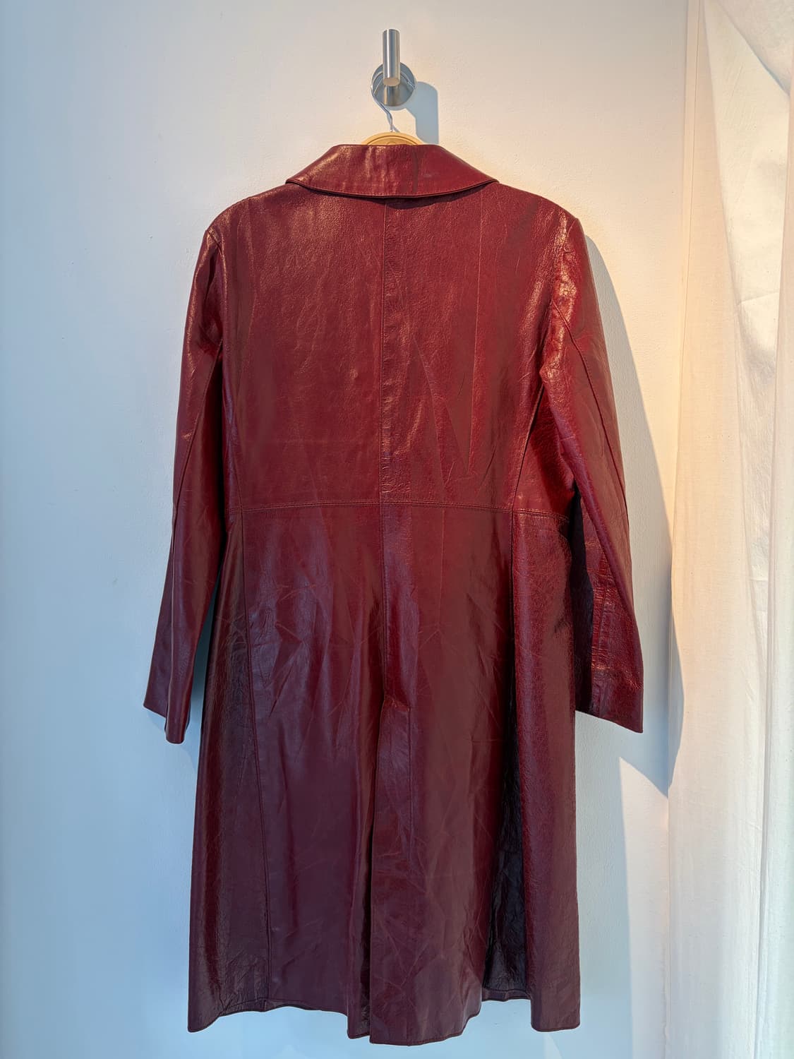 90s japanese label mood eco leather coat 상품이미지3