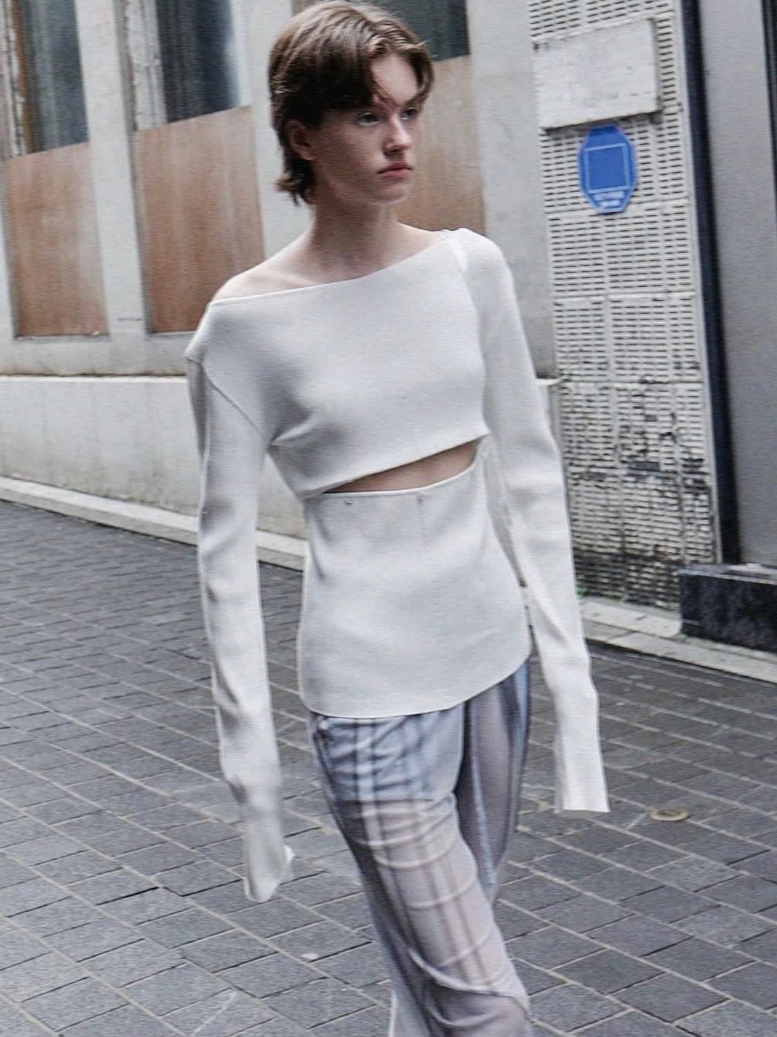 Low classic white knit 상품이미지1