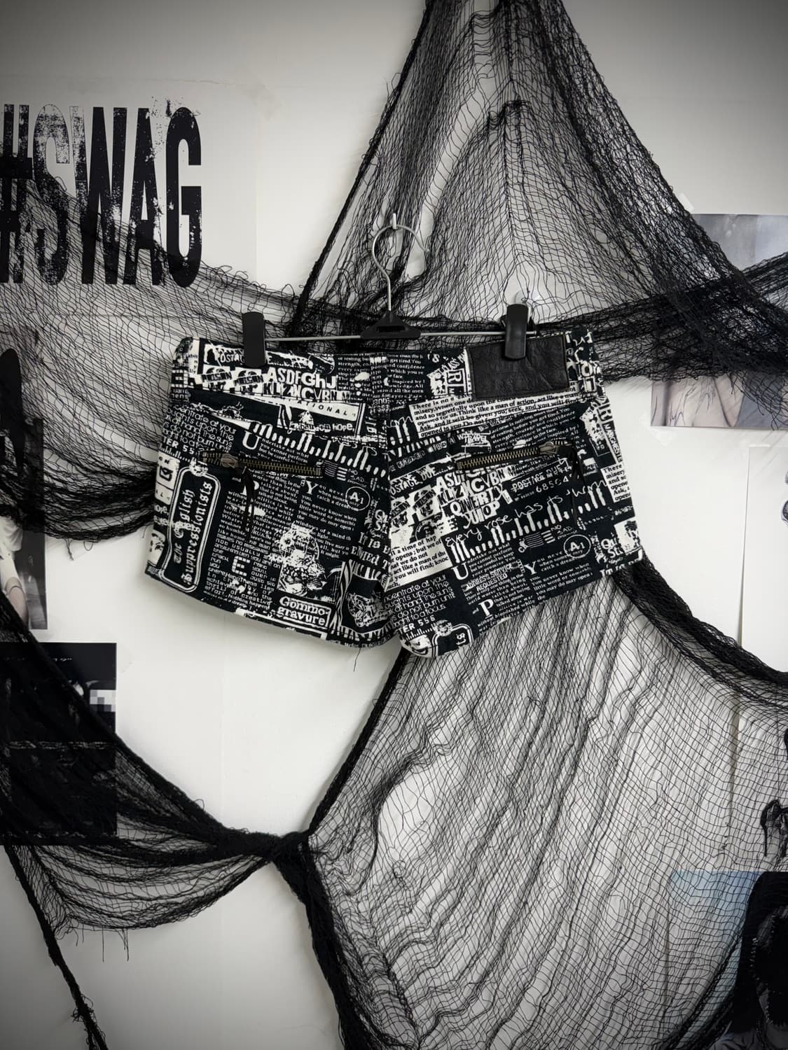 00s mood printing zipper shorts 상품이미지5