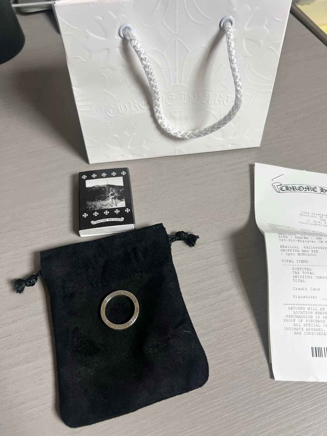 크롬하츠 하와이 스페이서 퍽유링 3mm (us9.5) 상품이미지1