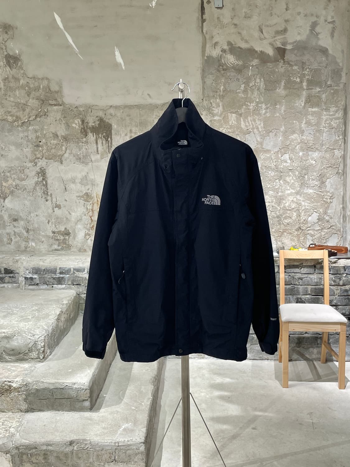 노스페이스 블랙 하이벤트 벨크로 나일론 자켓 상품이미지1