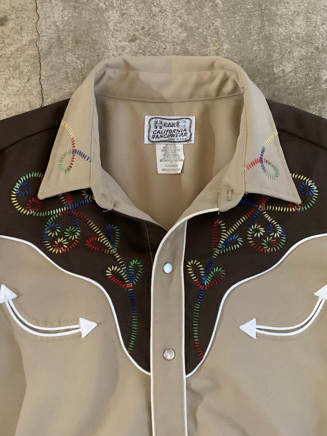 60s H BAR C 폴리 트윌 웨스턴 셔츠 HOLLYWOOD 상품이미지3