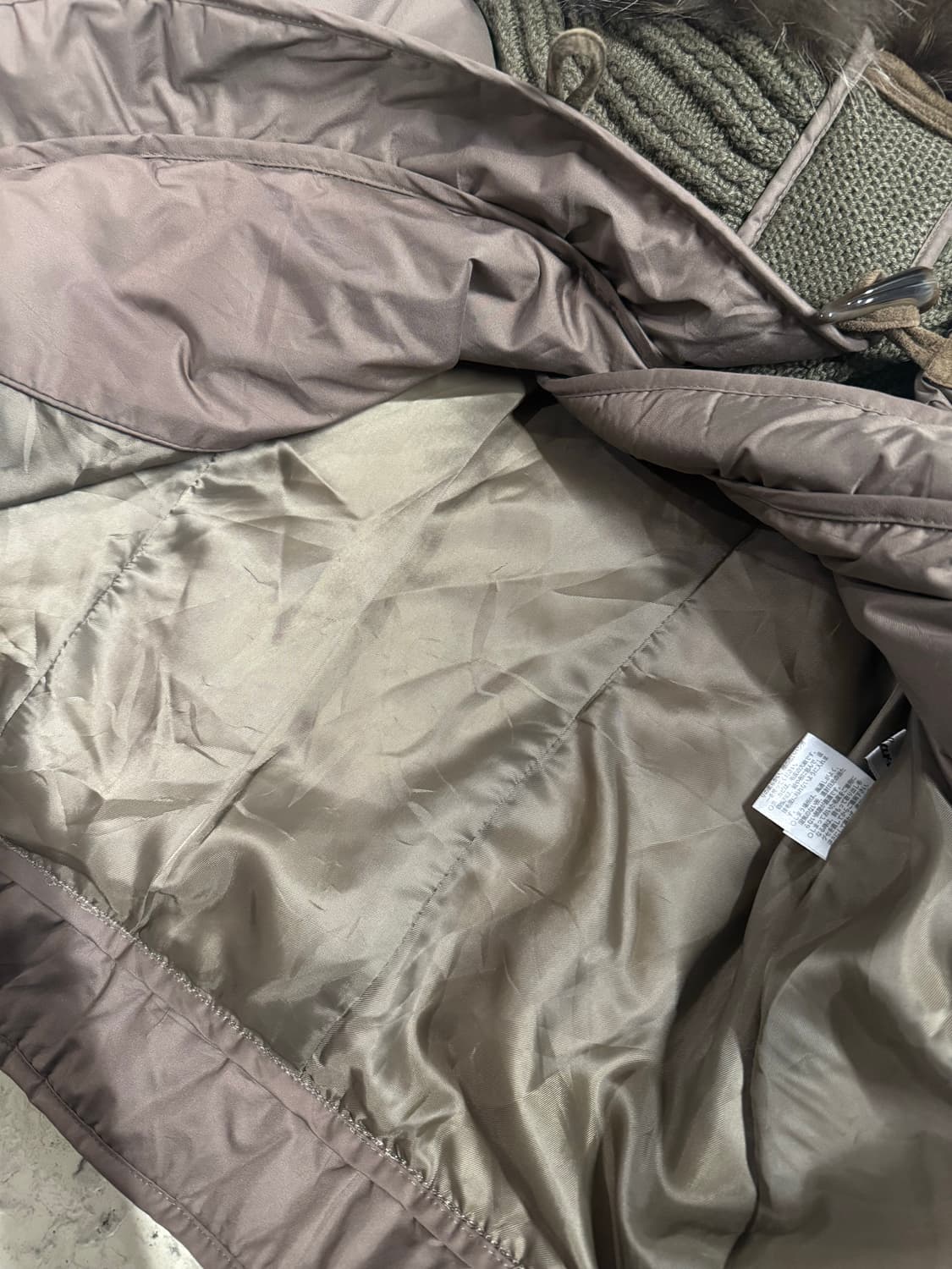 Fairy raccoon fur point knit mix padding 상품이미지6