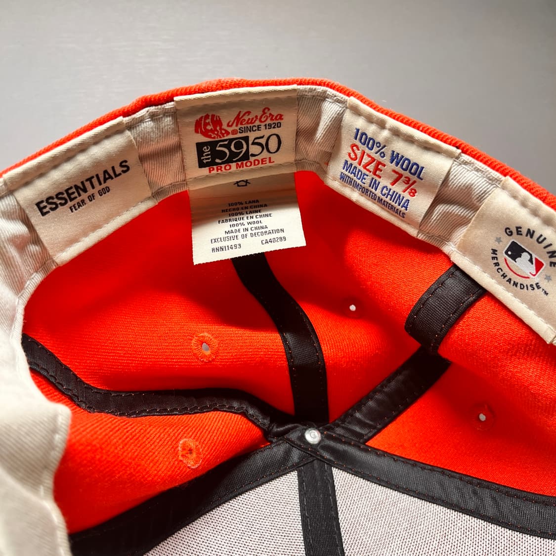 피어오브갓 뉴에라 오렌지 캡 모자 판매 교환 상품이미지2