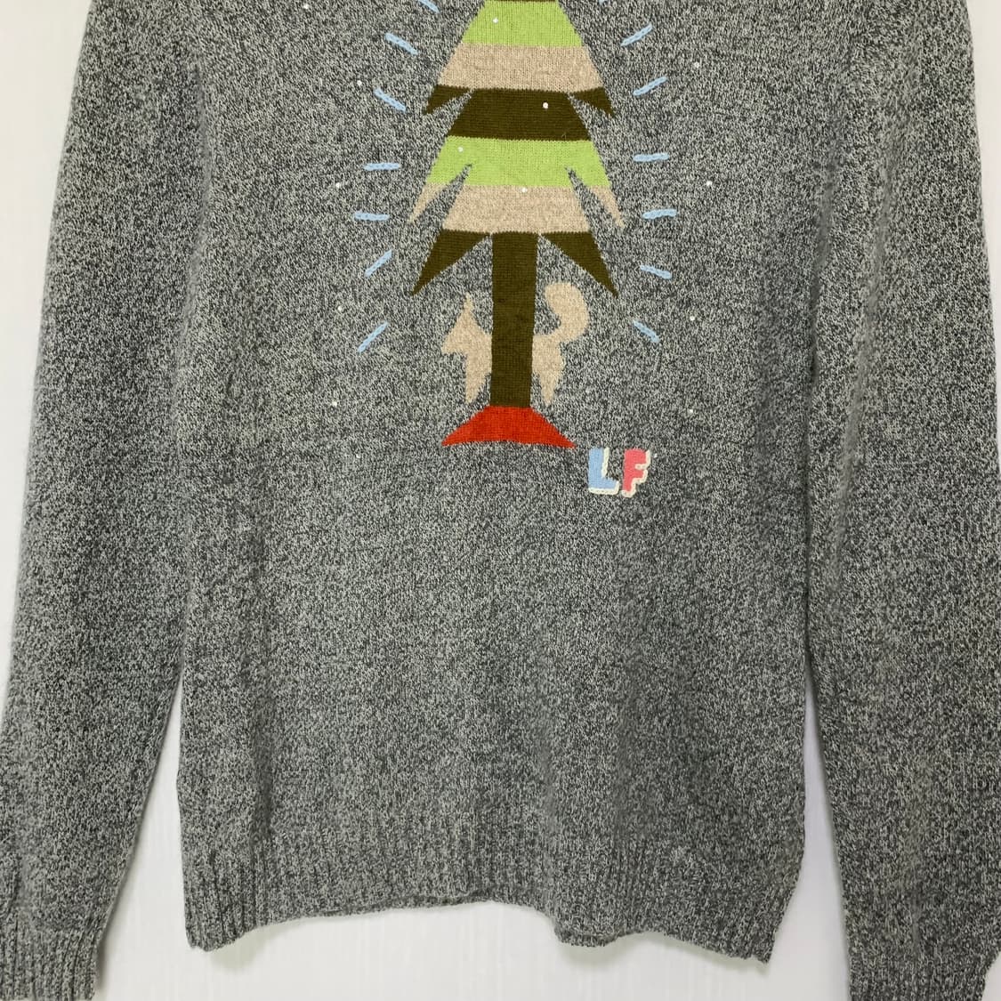 캐시미어 100% 크리스마스 큐빅 반목 니트 빈티지 여성 상품이미지3