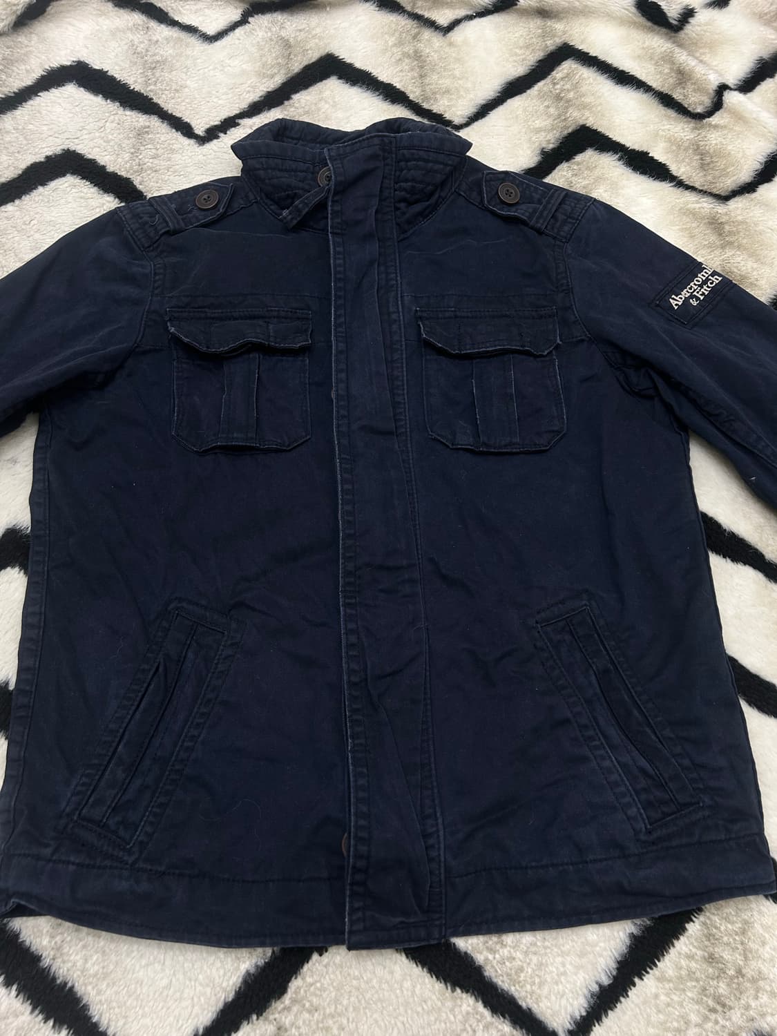 [M]아베크롬비 센티넬 밀리터리 야상/네이비 상품이미지3